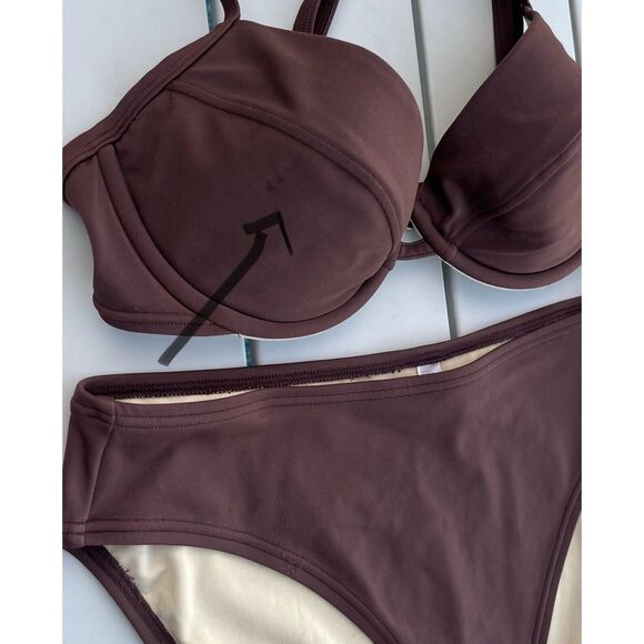 Victorias Secret Vintage Bikini - Size 36C Bottoms Medium - Brown - Picture 4 of 14